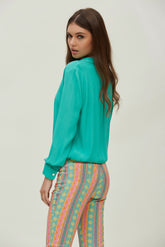 PRINT PIQUE TROUSERS WITH BICKLE.
